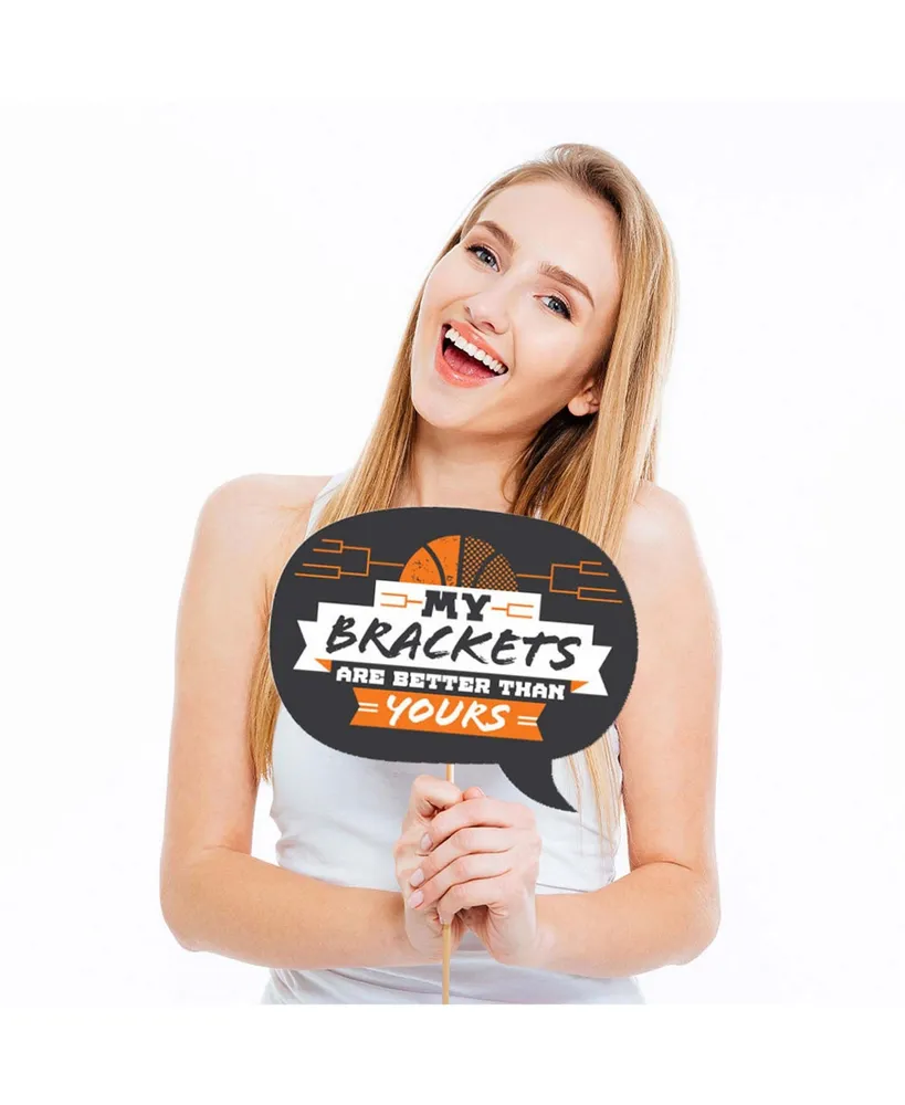 Big Dot of Happiness Basketball -Let the Madness Begin-College Basketball Photo Booth Props Kit-20 Ct