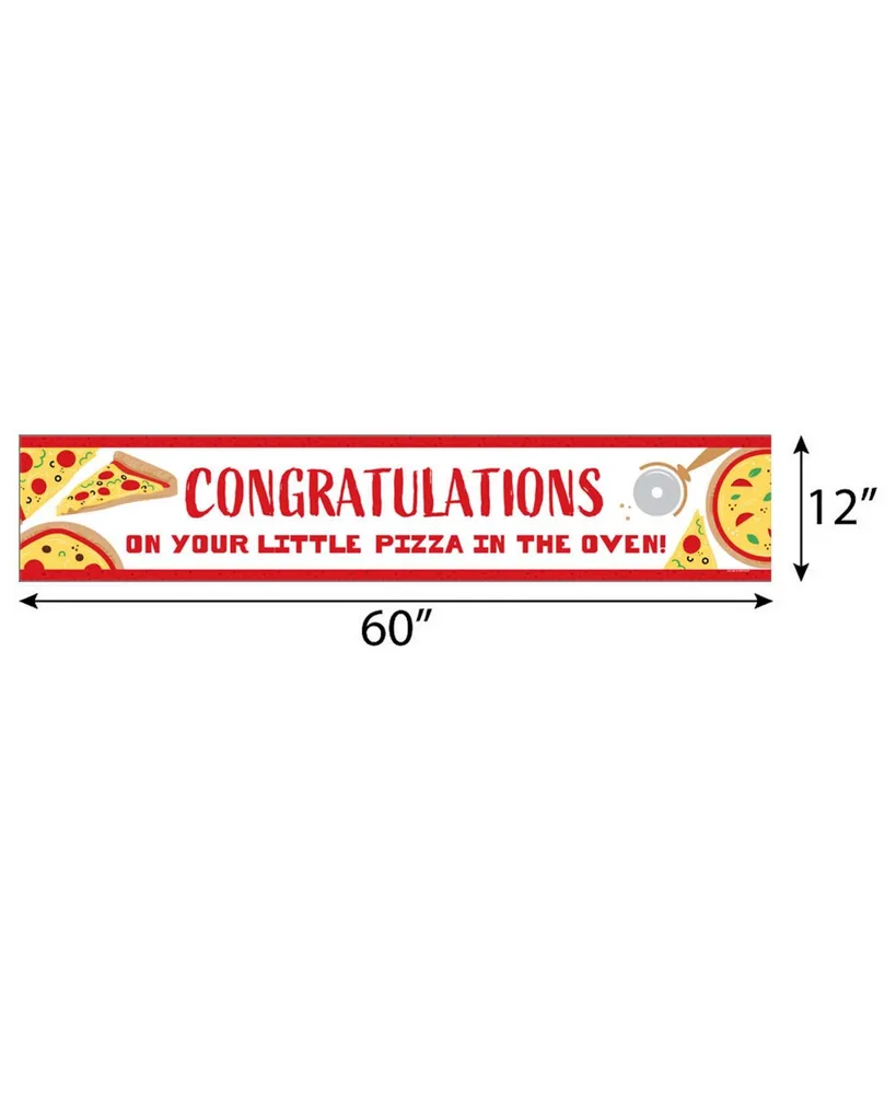 Pizza Party Time - Baby Shower Decorations Party Banner