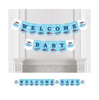 Taking Flight - Airplane - Baby Shower Bunting Banner - Party Decor Welcome Baby