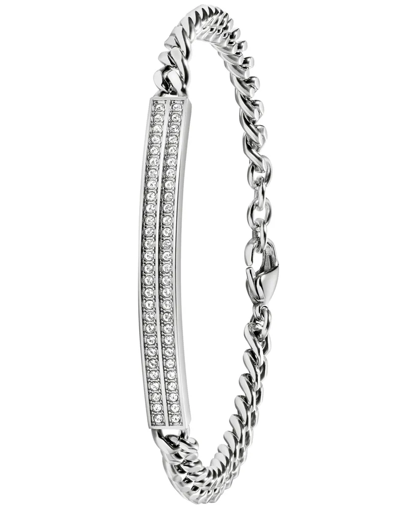 Caravelle designed by Bulova Women's Crystal Stainless Steel Bracelet Watch 32mm Gift Set - Silver