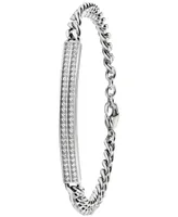 Caravelle designed by Bulova Women's Crystal Stainless Steel Bracelet Watch 32mm Gift Set - Silver