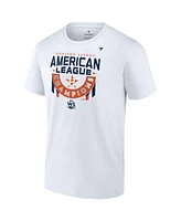 Men's Fanatics White Houston Astros 2022 American League Champions Locker Room Short Sleeve T-shirt