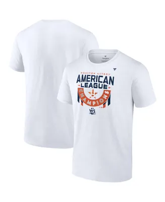 Men's Fanatics White Houston Astros 2022 American League Champions Locker Room Short Sleeve T-shirt