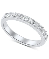 2-Pc. Set Cubic Zirconia Ring & Band in Sterling Silver