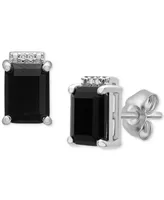 3-Pc. Set Onyx & Diamond Accent Pendant Necklace, Ring and Stud Earrings in Sterling Silver