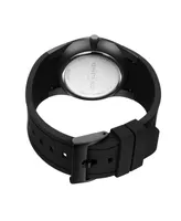 Kenneth Cole New York Men's Multi-Function Black Silicone Strap Watch 42mm