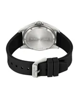Kenneth Cole New York Men's Titanium Black Silicone Strap Watch 42mm