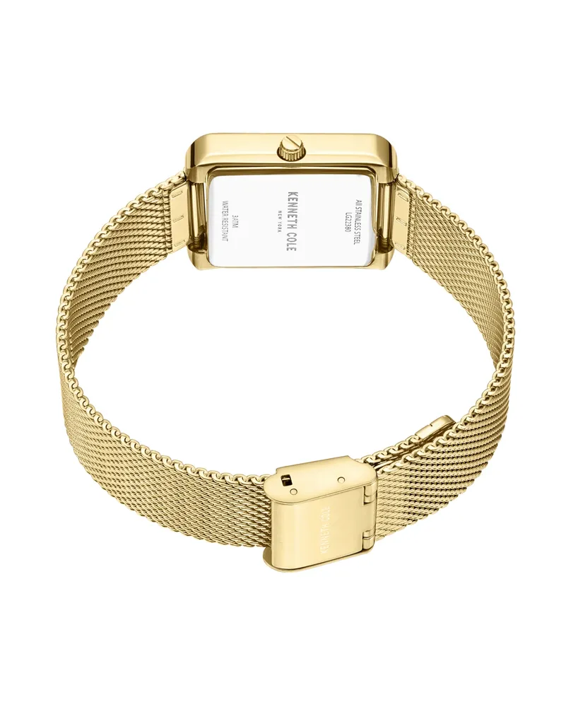 Kenneth Cole New York Women's Classic Gold-Tone Stainless Steel Mesh Bracelet Watch 30.5mm