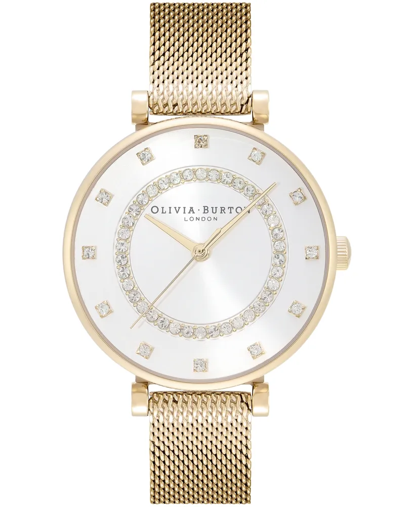 Olivia Burton Women's Under The Sea Gold-Tone Stainless Steel Mesh Bracelet Watch 34mm