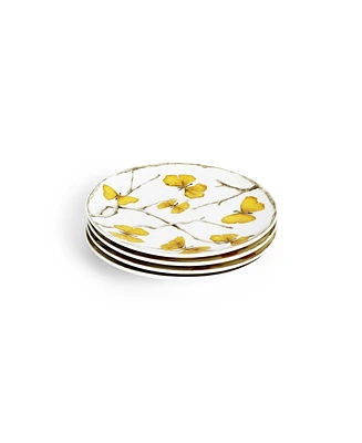 Michael Aram Butterfly Ginkgo 4 Piece Gold-Tone Tidbit Plate Set