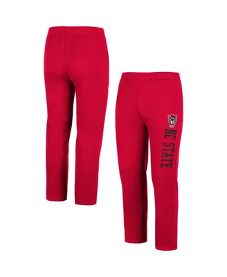 Men's Colosseum Red Nc State Wolfpack Fleece Pants