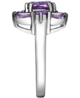 Amethyst (2-1/8 ct. t.w.) & Pink Amethyst (7/8 ct. t.w.) Cluster Ring in Sterling Silver