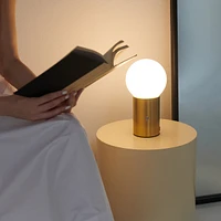 Brightech Kai 11" Dimmable Led Cement Modern Table Lamp