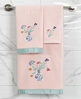 Linum Home Textiles Turkish Cotton Stella Embellished Bath Towel Set, 2 Piece