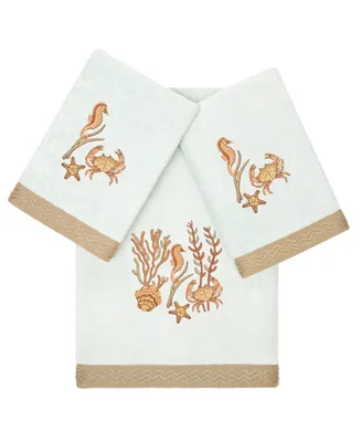 Linum Home Textiles Turkish Cotton Aaron Embellished Towel Set