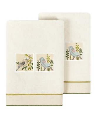 Linum Home Turkish Cotton Belinda Embellished 2-Pc. Hand Towel Set