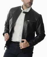 Frye Men's Classic Leather Cafe Racer Jacket