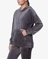 Andrew Marc Sport Women's Long Sleeve Leggings Length Velvet Hoodie