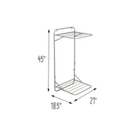 Honey Can Do Over The Door Two Tier Retractable Drying Rack For Clothing