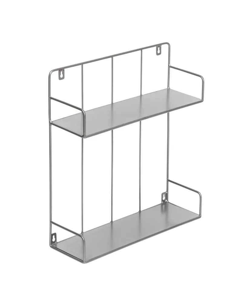 Honey Can Do Small 2 Tier Metal Wall Shelf