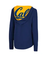 Women's Colosseum Navy Cal Bears Catalina Hoodie Long Sleeve T-shirt