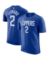 Men's Nike Kawhi Leonard Royal La Clippers Icon 2022/23 Name and Number Performance T-shirt