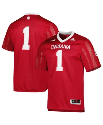 Men's adidas #1 Crimson Indiana Hoosiers Team Premier Football Jersey