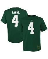 Big Boys Mitchell & Ness Brett Favre Green Green Bay Packers Retired Retro Player Name and Number T-shirt