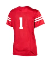 Women's Under Armour #1 Red Wisconsin Badgers Team Replica Football Jersey