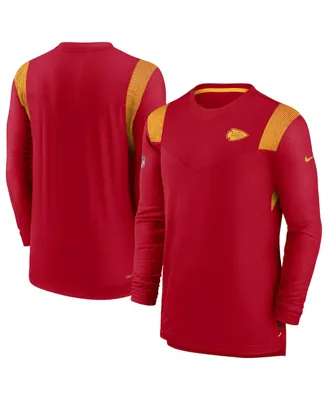 Men's Nike Red Kansas City Chiefs Sideline Tonal Logo Performance Player Long Sleeve T-shirt