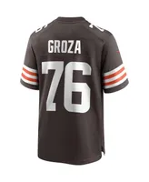 Men's Nike Lou Groza Brown Cleveland Browns Game Retired Player Jersey