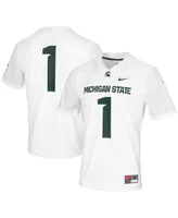 Men's Nike #1 White Michigan State Spartans Untouchable Game Jersey