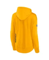 Women's Fanatics Gold Nashville Predators Authentic Pro Rink Full-Zip Hoodie