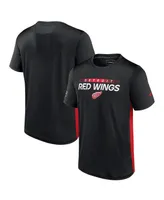 Men's Fanatics Black, Red Detroit Red Wings Authentic Pro Rink Tech T-shirt