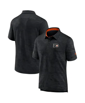 Men's Fanatics Black Philadelphia Flyers Authentic Pro Rink Polo Shirt