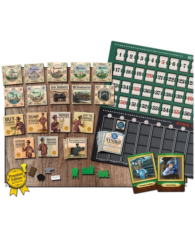 Forbidden Games Railroad Rivals the Robber Baron Expansion Premium Edition Set, 112 Piece