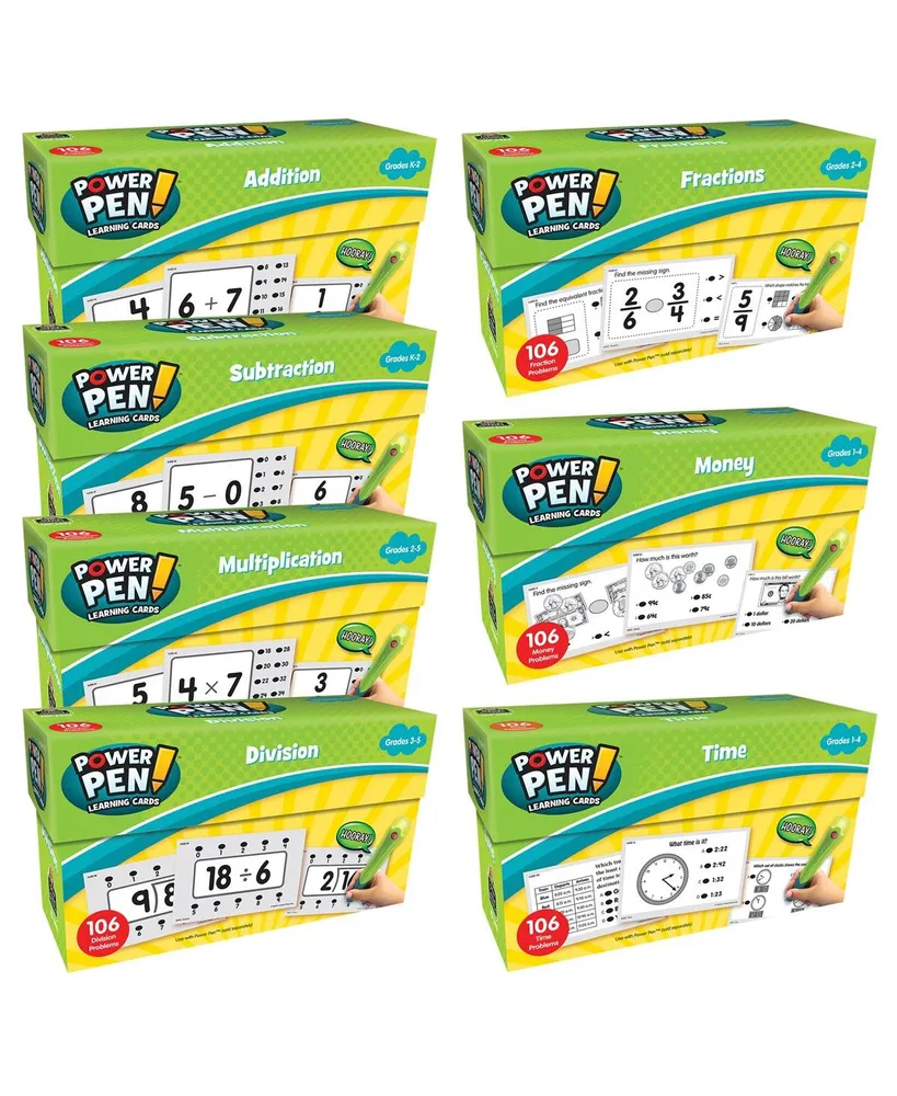 Kaplan Early Learning Teacher Created Resources Power Pen Learning Math Quiz Cards - Set of 7