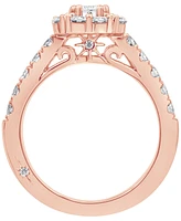 Certified Diamond Bridal Set (2 ct. t.w.) 18k White, Yellow or Rose Gold