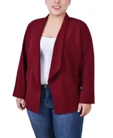 Ny Collection Plus Size 3/4 Sleeve Ponte Blazer