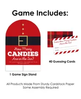 Jolly Santa Claus Christmas Party 1 Stand and 40 Cards - Candy Guessing Game