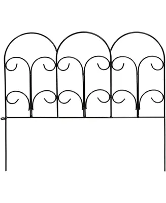 Sunnydaze Decor -Piece Victorian Iron Garden Border Fencing - ft