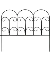 Sunnydaze Decor -Piece Victorian Iron Garden Border Fencing - ft