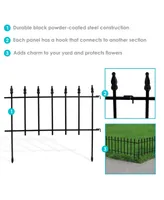 Sunnydaze Decor 5-Piece Roman Walkway Iron Panels Border Fencing - 9 ft