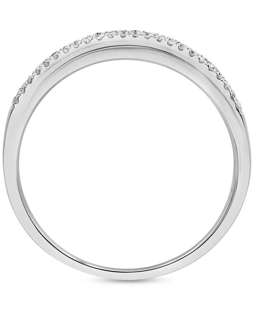 Diamond Baguette & Round Band (1/2 ct. t.w.) in 14k White Gold