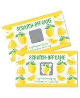 Big Dot of Happiness So Fresh - Lemon - Citrus Lemonade Party Game Scratch Off Cards - 22 Count