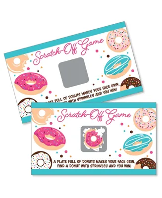 Donut Worry, Let's Party - Doughnut Party Game Scratch Off Cards - 22 Count