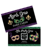 Mardi Gras - Masquerade Party Game Scratch Off Dare Cards - 22 Count