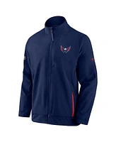 Men's Fanatics Navy Washington Capitals Authentic Pro Rink Coaches Full-Zip Jacket