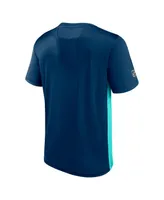 Men's Fanatics Deep Sea Blue, Light Blue Seattle Kraken Authentic Pro Rink Tech T-Shirt