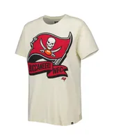 Women's New Era Cream Tampa Bay Buccaneers Chrome Sideline T-shirt